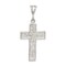 Sterling Silver Nugget Cross Pendant Charm Jewelry 46mm x 22mm